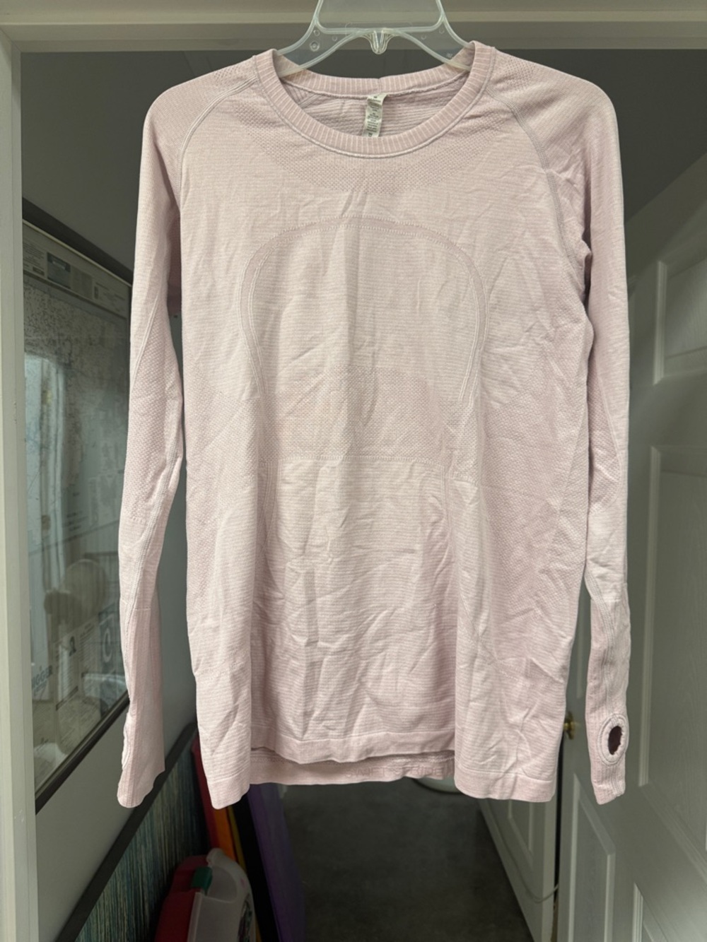 lululemon athletica Long Sleeve Seamless Tee in Light Pink